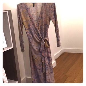 BCBG Maxazria Floral Wrap Dress